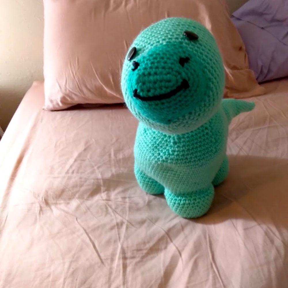 Crochet stuffed animals and dolls, muslin dolls with customizable cloths.